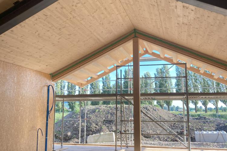 Construction d'un centre parascolaire en ossature bois au Landeron