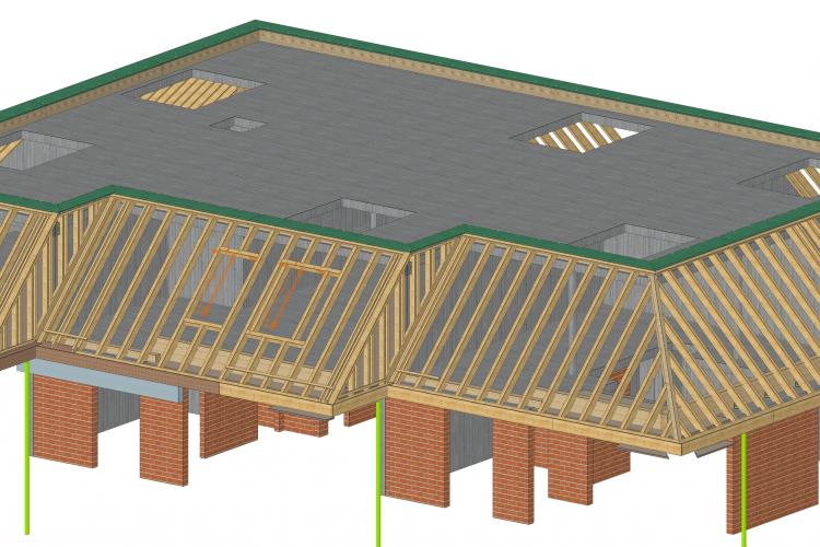 Planification d'une grande charpente à Colombier