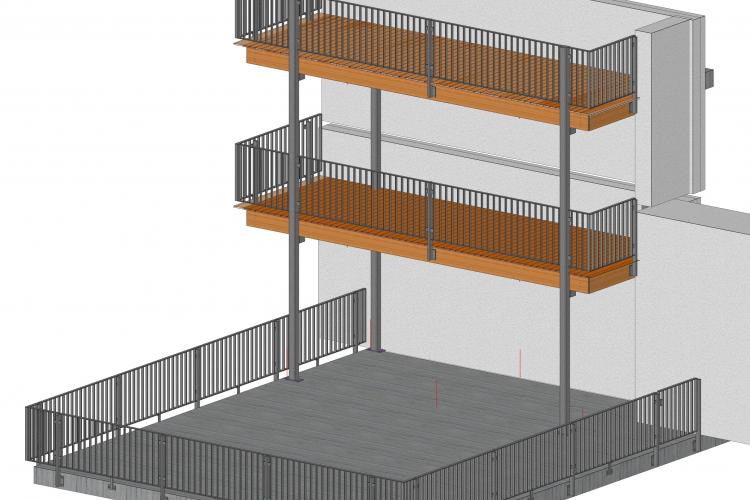 Etude et planification de balcons à La Ferrière
