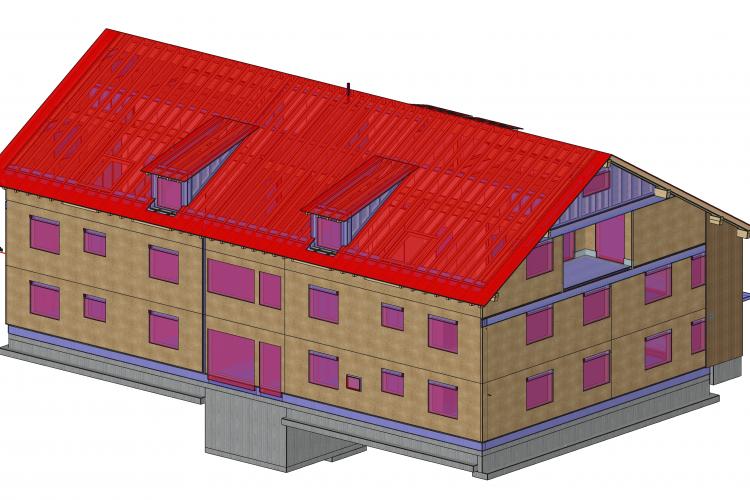 Immeuble de 3 niveaux en ossature bois à Russy