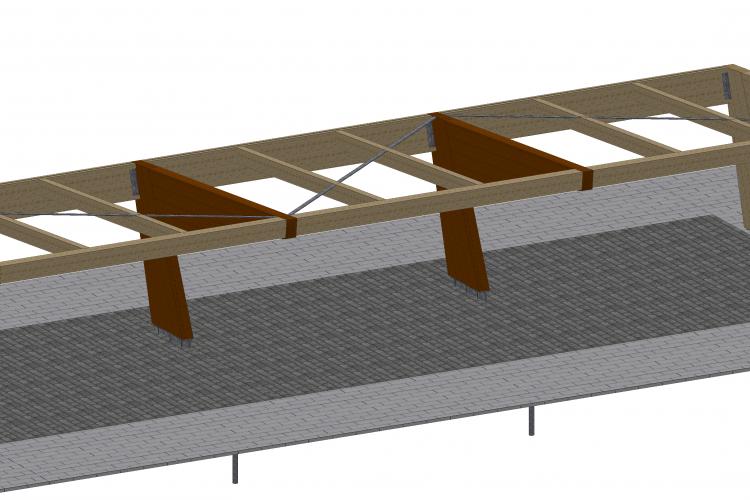 Couvert à voiture avec panneaux photovoltaïques intégrés