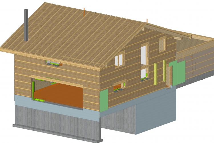 Construction d'une villa en ossature à Sonvilier