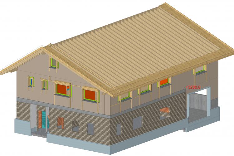 Rénovation d'un bâtiment existant avec surélévation à Saignélgier